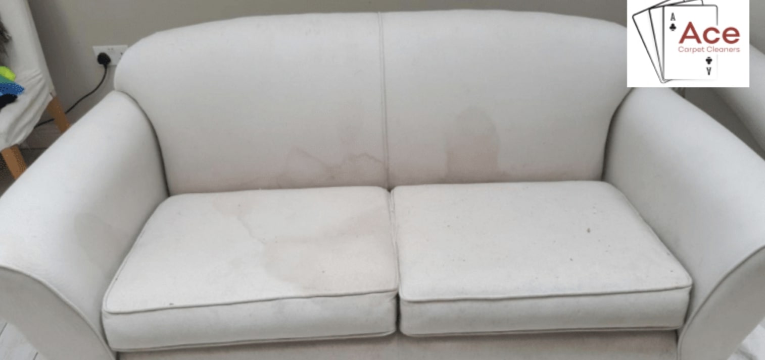Dirty White Leather Sofa