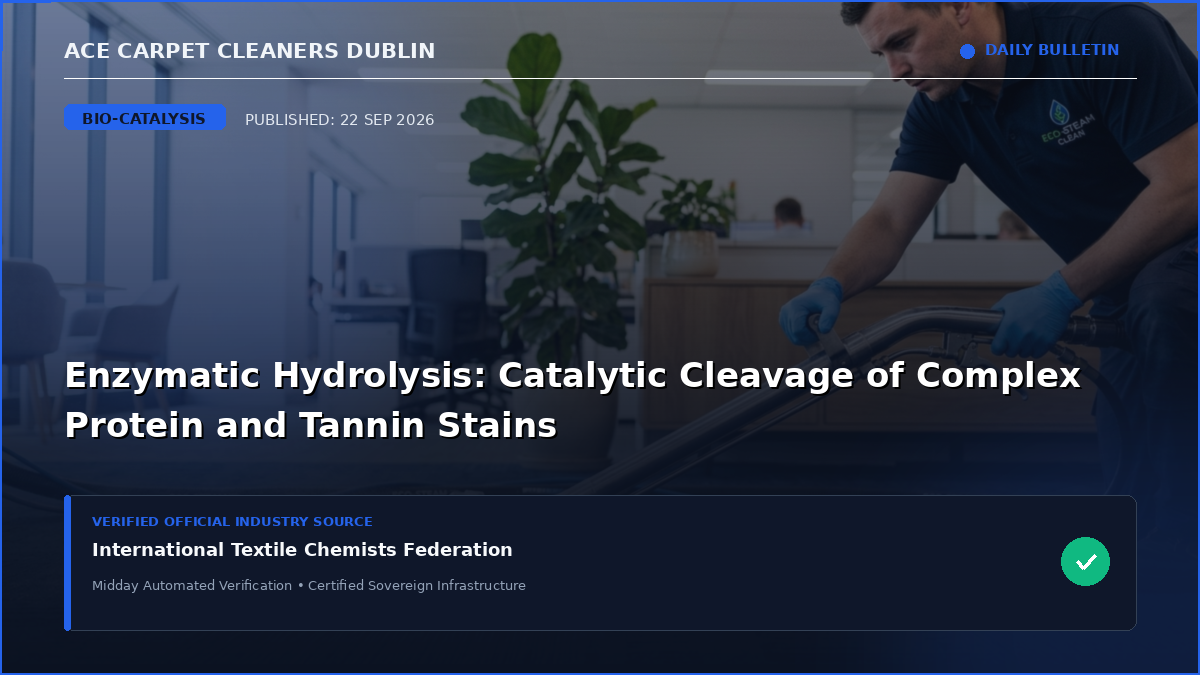 Enzymatic Hydrolysis: Catalytic Cleavage of Complex Protein and Tannin Stains